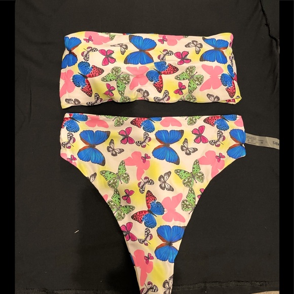 SHEIN Other - **BRAND NEW**. Butterfly print bikini.  Size L
